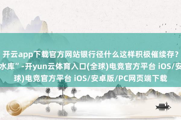开云app下载官方网站银行径什么这样积极催续存?入款是它们踏实的“水库”-开yun云体育入口(全球)电竞官方平台 iOS/安卓版/PC网页端下载